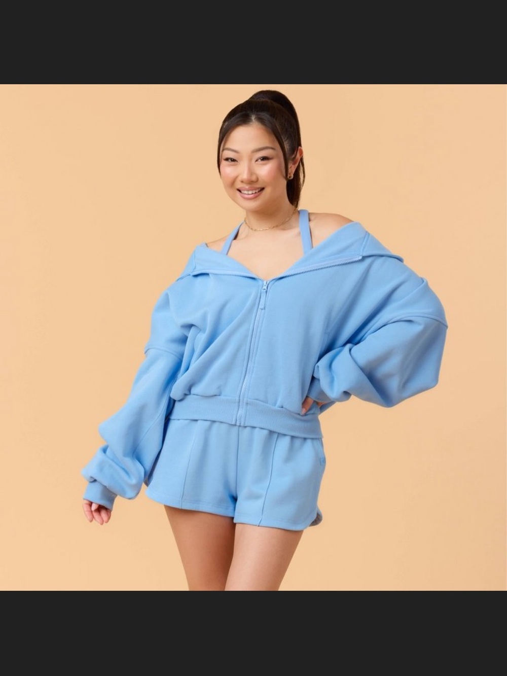 Zip-Front Oversized Hoodie